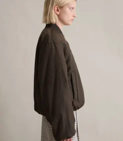 DAMES Marc O’Polo DENIM Aviator-stijl relaxed cropped blouson