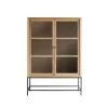 New Babeth - Hoge vitrinekast van massief eikenhout Meubels