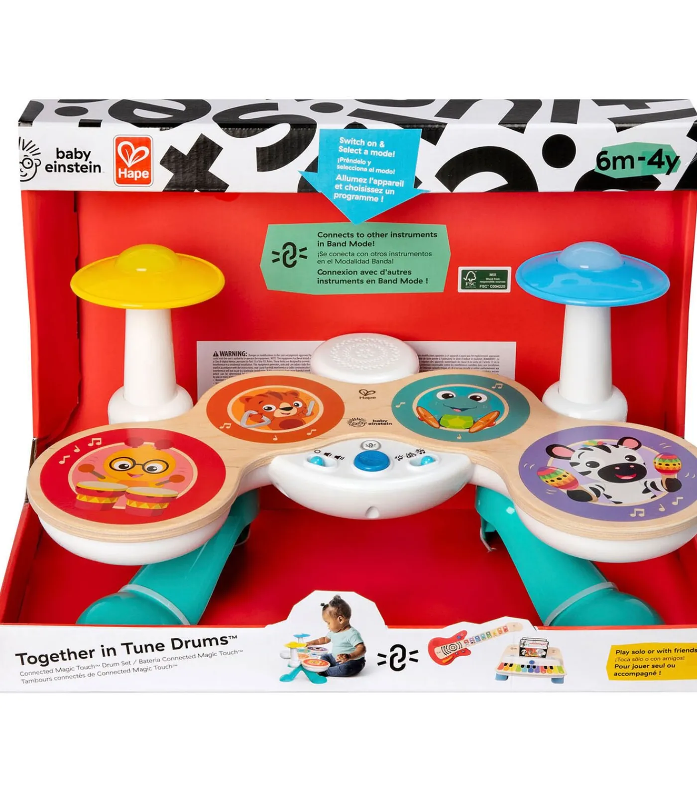 Kinderen Baby Einstein drumspeelgoed Together in Tune Connected Magic Touch