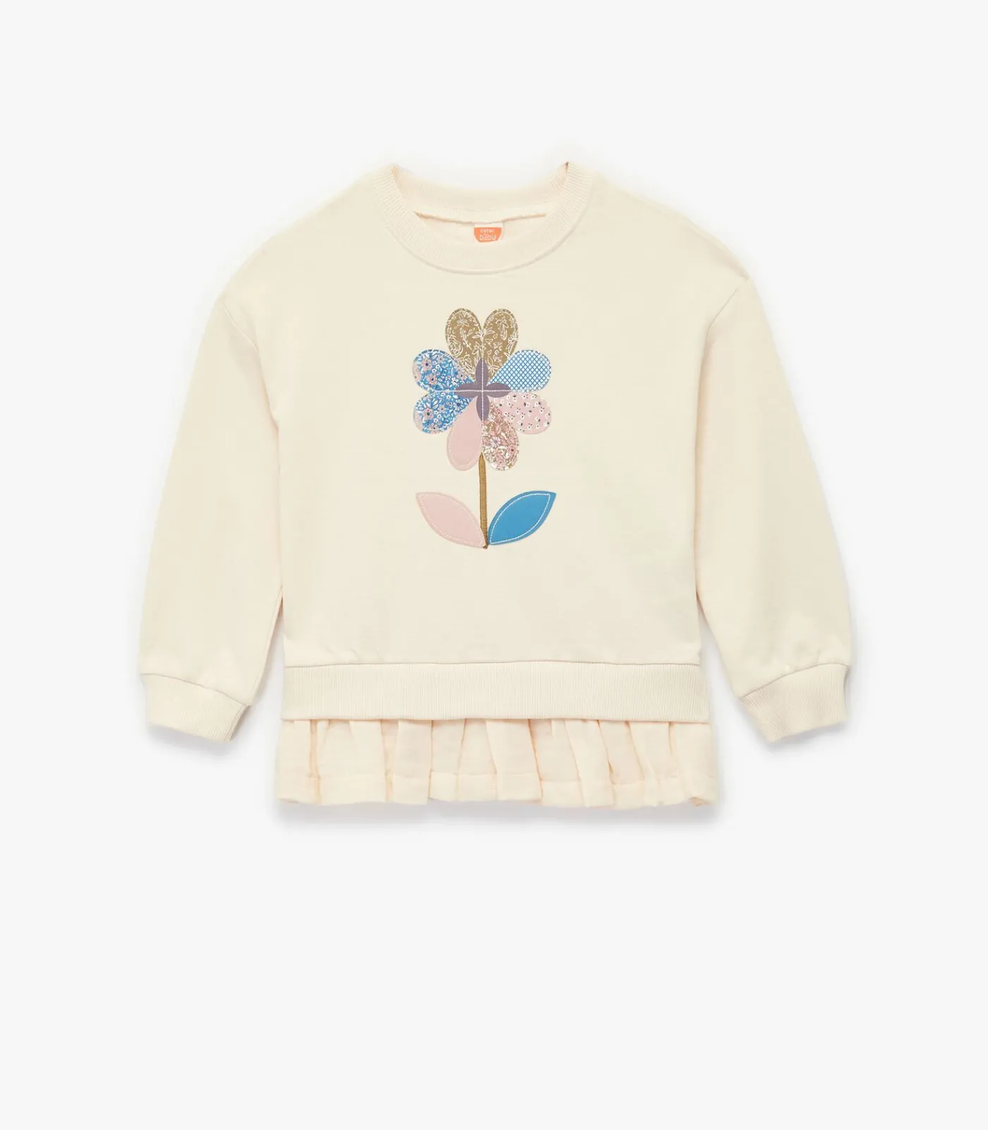 Kinderen Koton Baby sweatshirt van katoen met bloemenprint en ruches