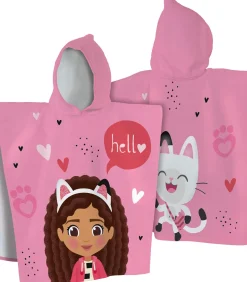 Kinderen Matt & Rose Badcape met print, 100% katoen, GABBY'S POPPENHUIS DUO