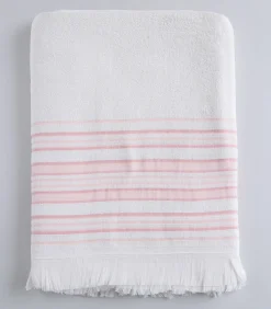 Chakra Badhanddoek Derin 100x150 cm Ecru/Lichtroze