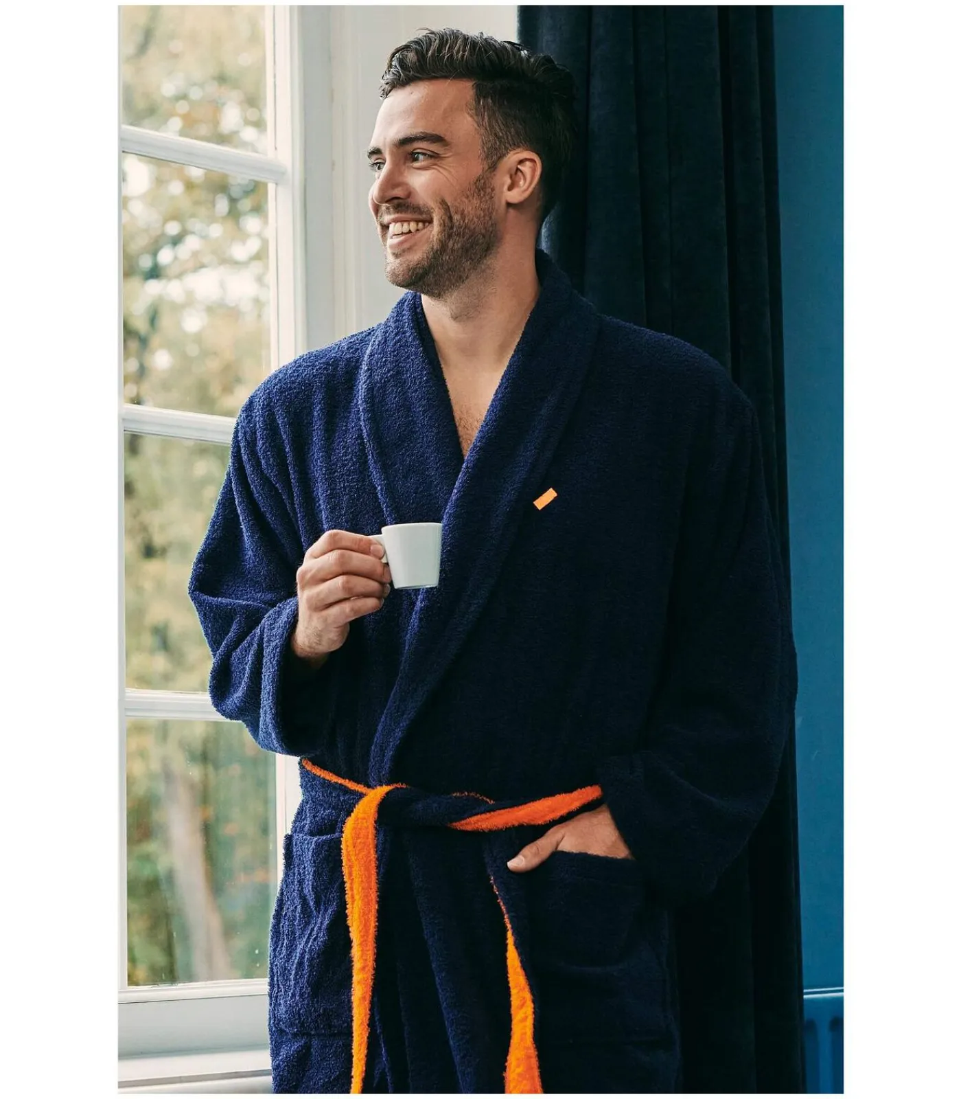 Heren Suitable Badjas Donkerblauw