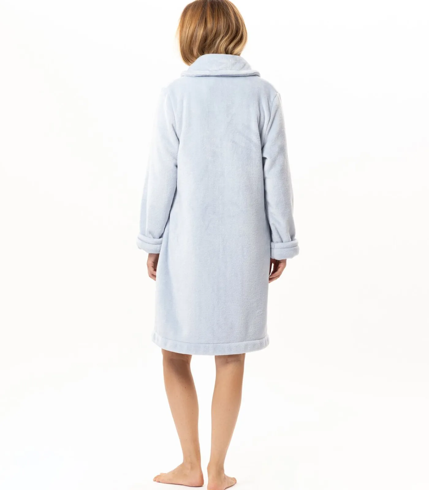 Sale Badjas met ritssluiting van flanellen pluche ESSENTIEL H56B DAMES Loungewear