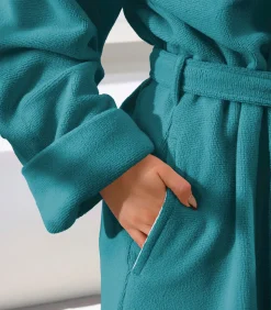 Badjas Reese, Artic Blauw - M - Unisex - Katoen/Polyester DAMES Badjassen