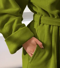 Hot Badjas Reese, Cactus groen - S - Unisex - Katoen/Polyester DAMES Badjassen