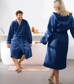 DAMES Mood!t Badjas Reese, Marineblauw - XL - Unisex - Katoen/Polyester