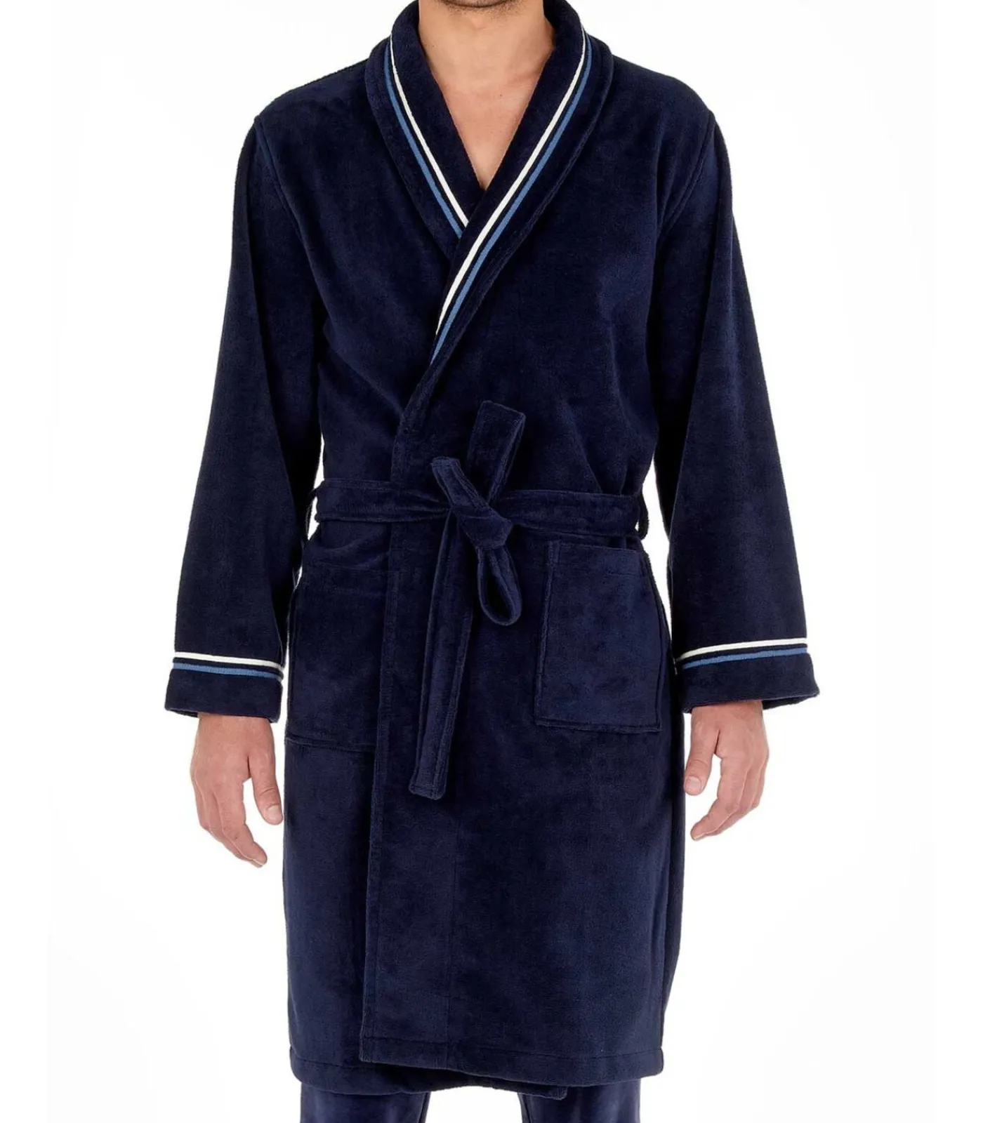 Clearance badjas transat bathrobe navy Heren Badjassen