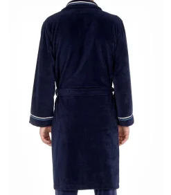 Clearance badjas transat bathrobe navy Heren Badjassen