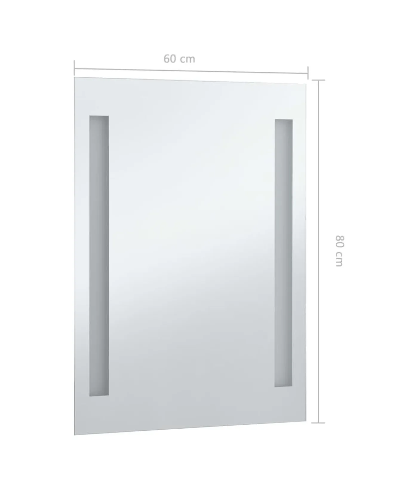 vidaXL Badkamerspiegel LED 60x80 cm