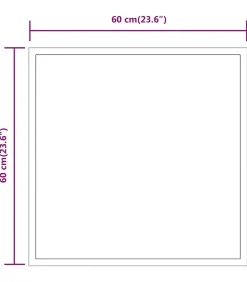 vidaXL Badkamerspiegel LED 60x60 cm