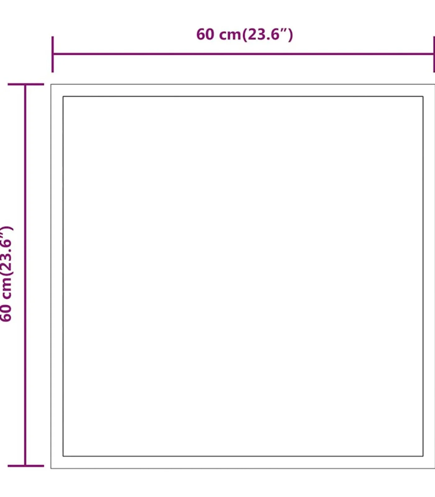 vidaXL Badkamerspiegel LED 60x60 cm