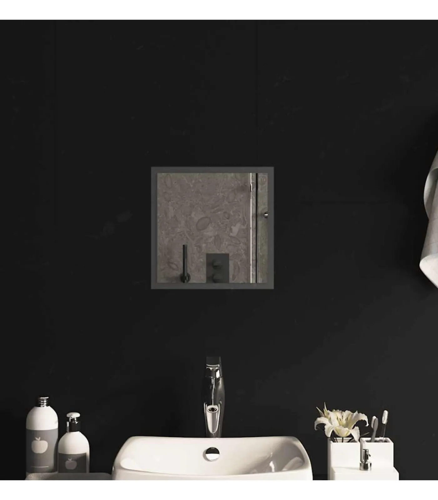 vidaXL Badkamerspiegel LED 30x30 cm