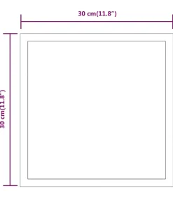 vidaXL Badkamerspiegel LED 30x30 cm