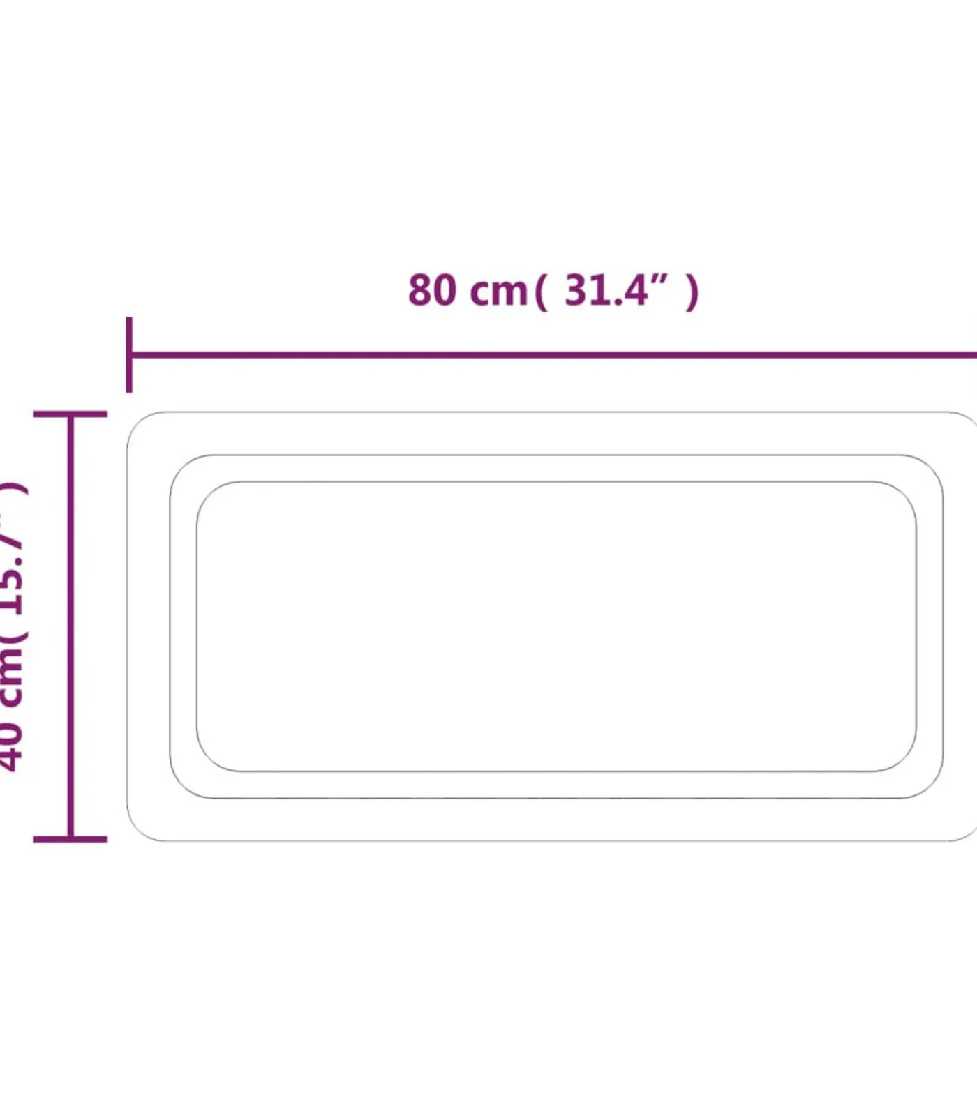 Clearance Badkamerspiegel LED 40x80 cm Spiegels