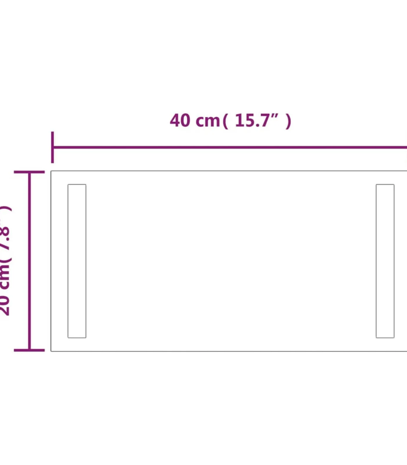 vidaXL Badkamerspiegel LED 20x40 cm