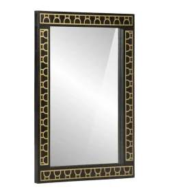 vidaXL Badkamerspiegel 50x70x2,5 cm massief mangohout en glas