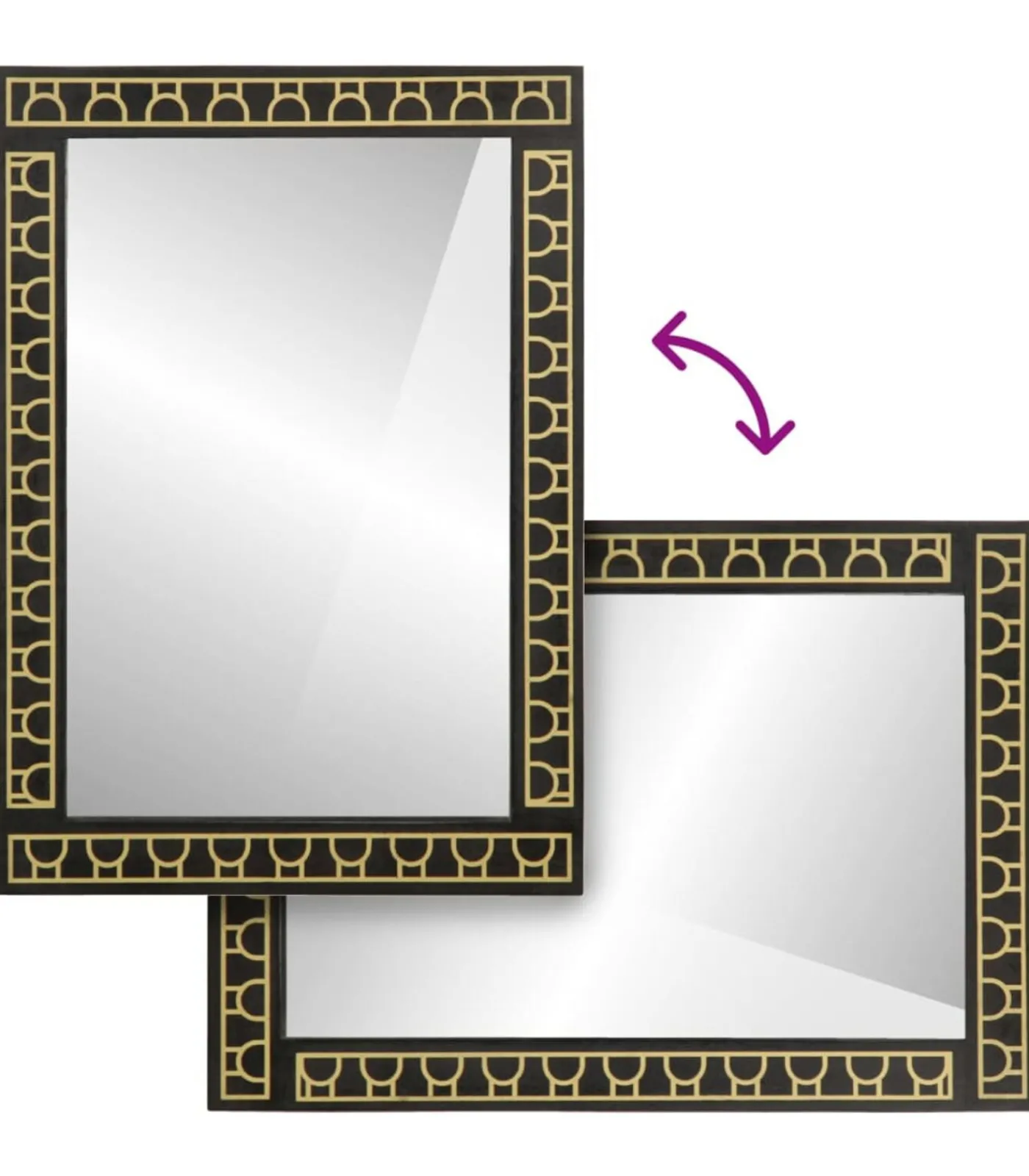 vidaXL Badkamerspiegel 50x70x2,5 cm massief mangohout en glas