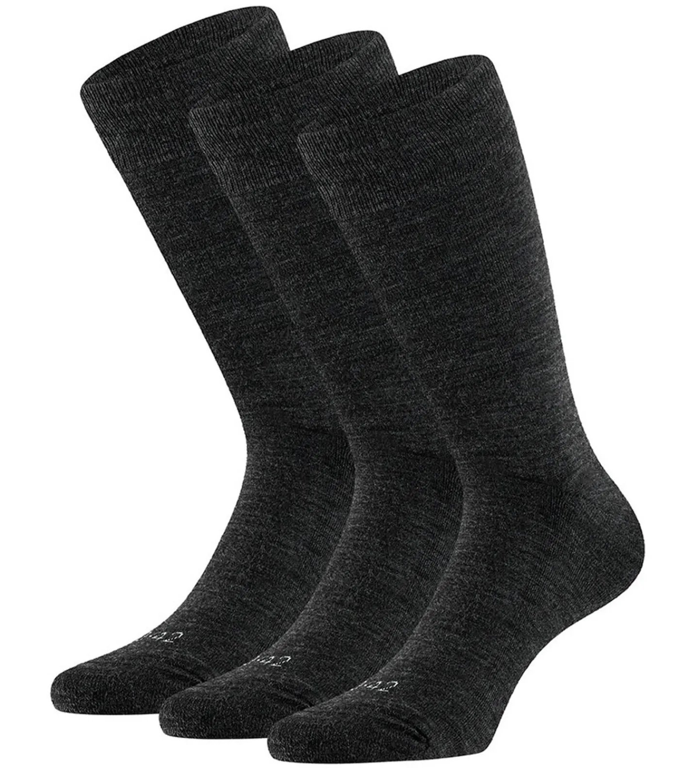 Heren Apollo Badstof zool - Merinowollen Sokken - 3 paar - Antraciet