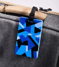 Editor Bagagelabel - Blauwe mozaiek