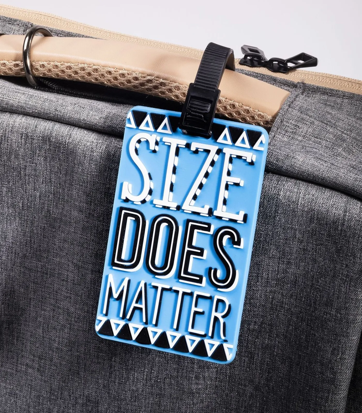 Bagagelabel - Size does matter- blauw Reisaccessoires