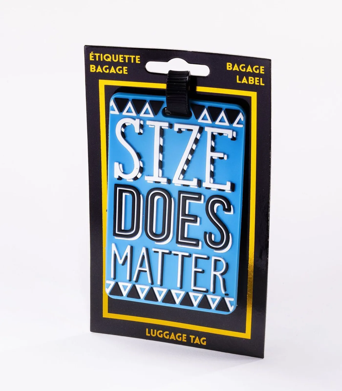 Bagagelabel - Size does matter- blauw Reisaccessoires