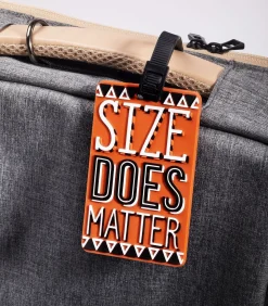 New Bagagelabel - Size does matter - oranje Reisaccessoires