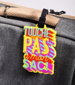 Best Bagagelabel -Touche pas - geel Reisaccessoires
