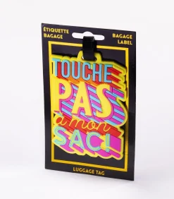Best Bagagelabel -Touche pas - geel Reisaccessoires