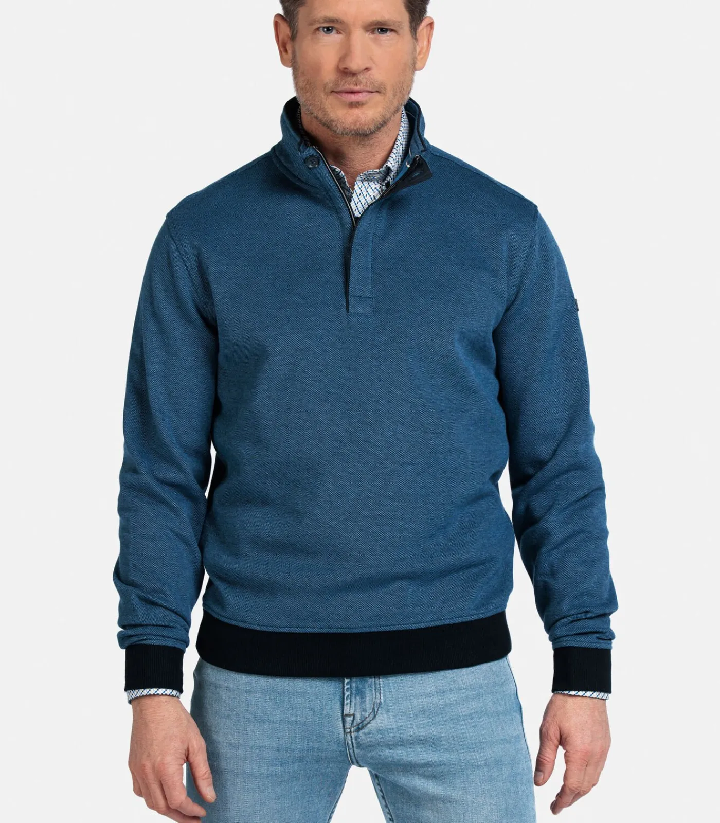 Heren Baileys Half-Zip Sweatshirt – Donkerblauw