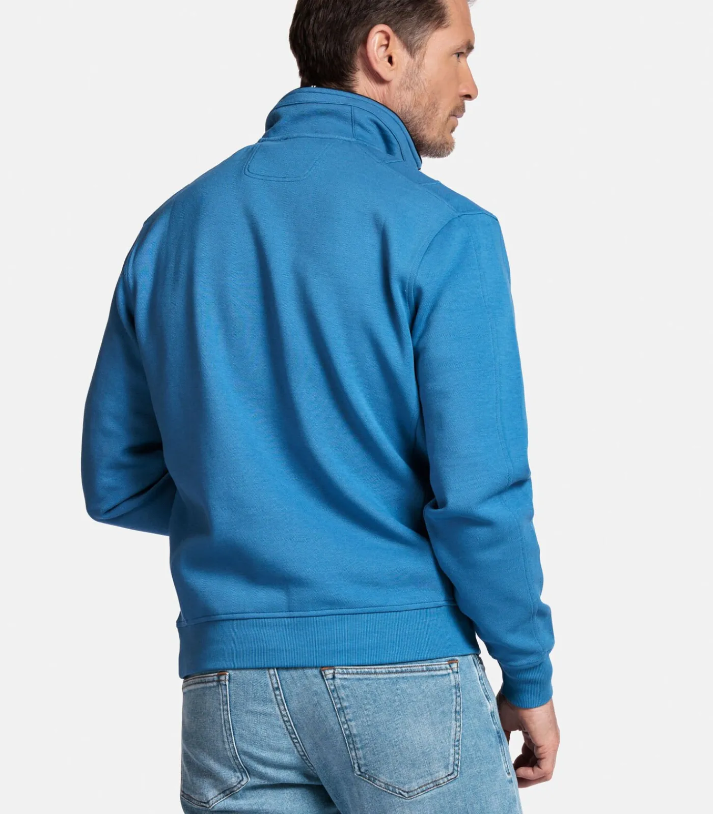 Heren Baileys Half-Zip Sweatshirt – Middenblauw