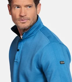 Heren Baileys Half-Zip Sweatshirt – Middenblauw