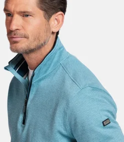 Heren Baileys Half-Zip Sweatshirt – Lichtblauw