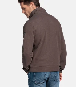 Clearance katoenen vest - Taupe Heren Truien & Cardigans