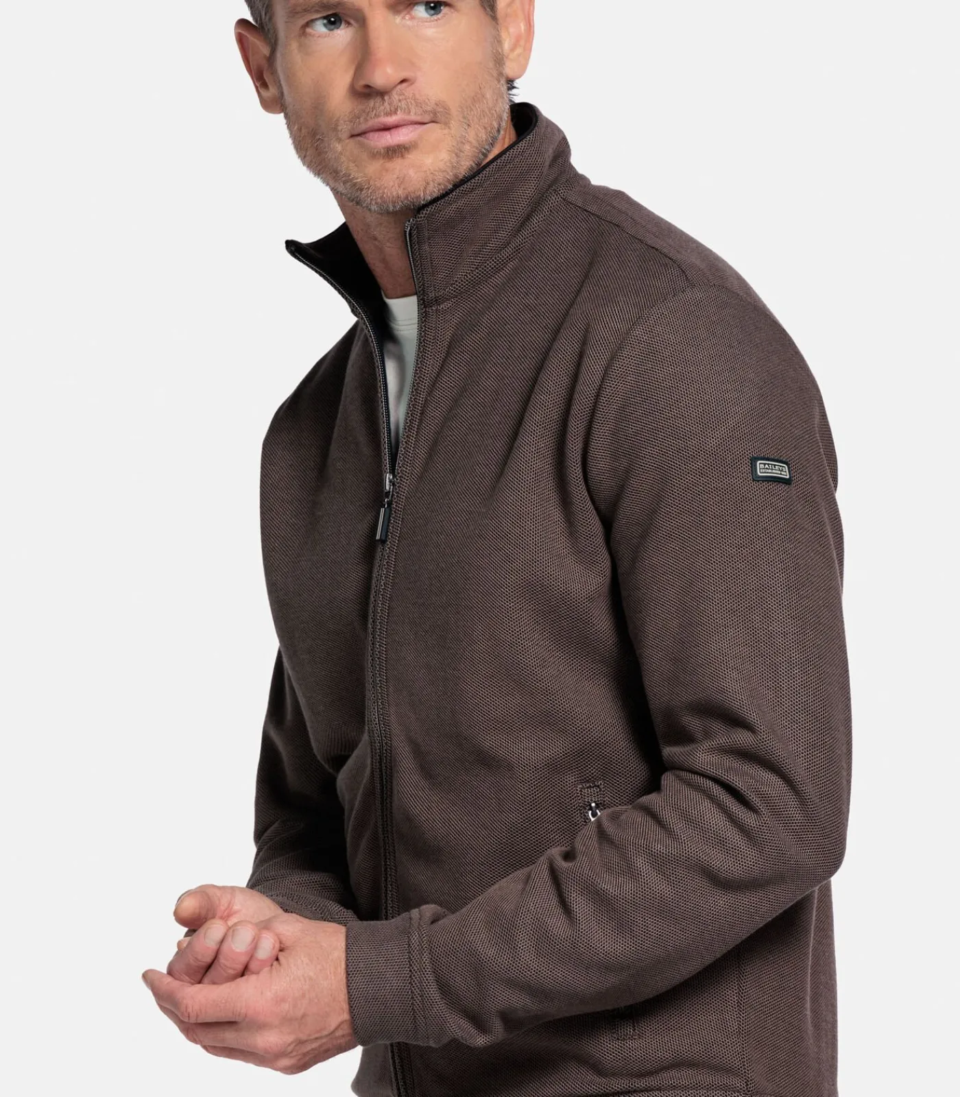 Clearance katoenen vest - Taupe Heren Truien & Cardigans