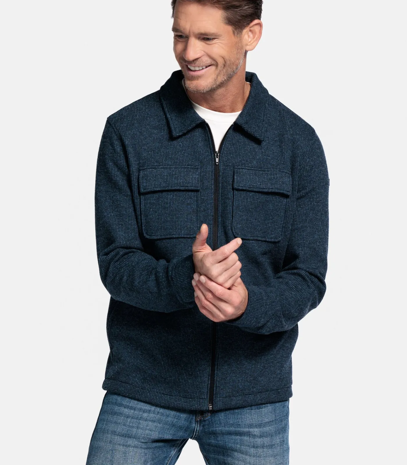 Heren Baileys katoenmix vest - navy