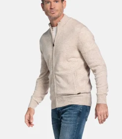 Heren Baileys Lamswollen vest - Off-white