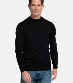 Heren Baileys merinowollen pullover - Zwart
