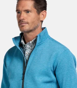 Heren Baileys Pique Sweatvest - Sky