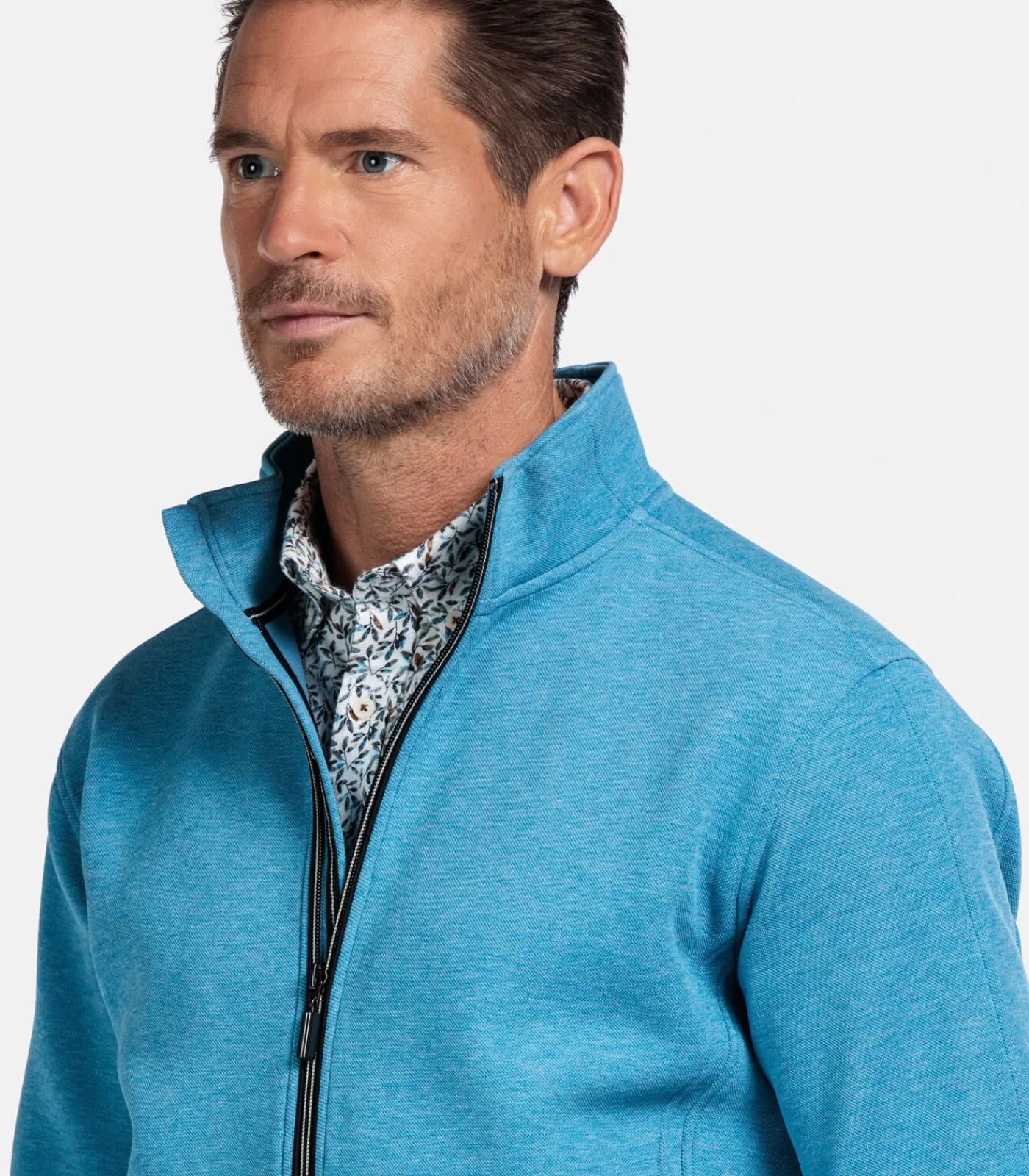 Heren Baileys Pique Sweatvest - Sky