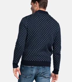 Sale Pullover met print - Navy Heren Truien & Cardigans