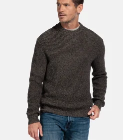 Clearance Pullover met structuur - Heren Truien & Cardigans