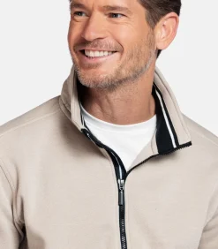 Heren Baileys Sweatvest met Rits – Beige