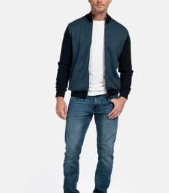 Clearance Two-Tone Vest – Navy Heren Truien & Cardigans