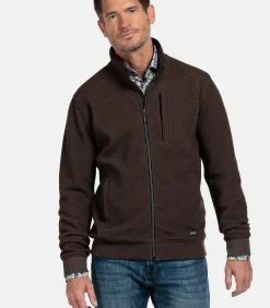 Hot Vest met Structuur – Donker Taupe Heren Truien & Cardigans