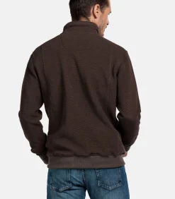 Hot Vest met Structuur – Donker Taupe Heren Truien & Cardigans