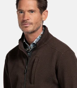 Hot Vest met Structuur – Donker Taupe Heren Truien & Cardigans