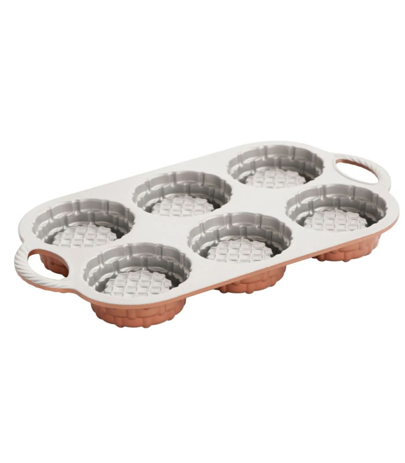 Bakvorm Shortcake Basket Bundt Koper - 6 stuks Bakken