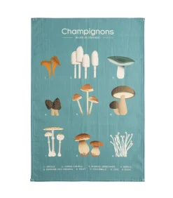 Coucke Balade en sous-bois - Theedoek met print in halflinnen