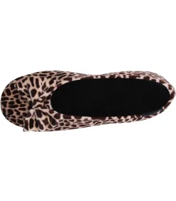 DAMES ISOTONER Ballerina pantoffels Giraffe strik